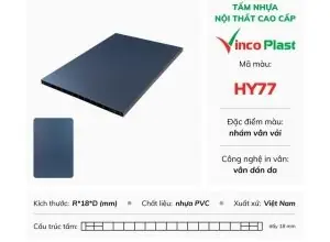 Tấm nhựa Vinco Plast dán da HY77